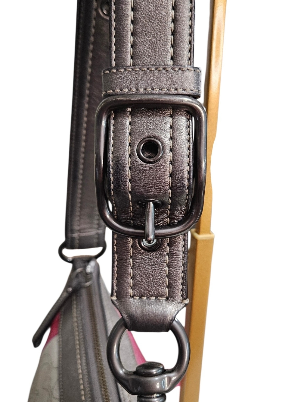 Coach Patchwork Shoulder Bag in Pink and Silver - Picture 6 of 14